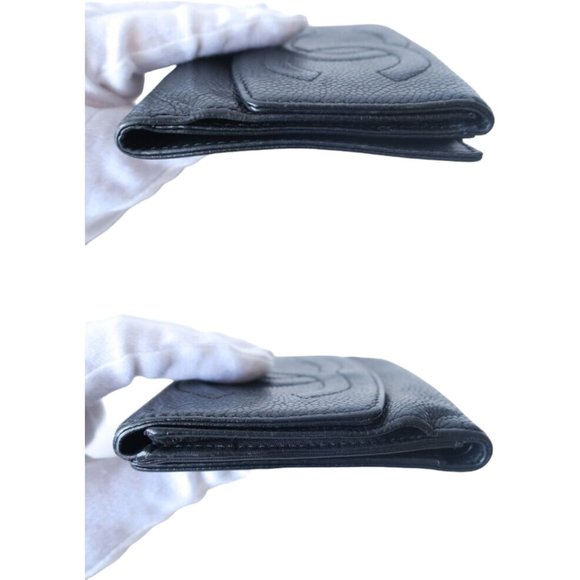 353119F V Chanel Wallet Black CC Caviar Leather - Picture 5 of 10